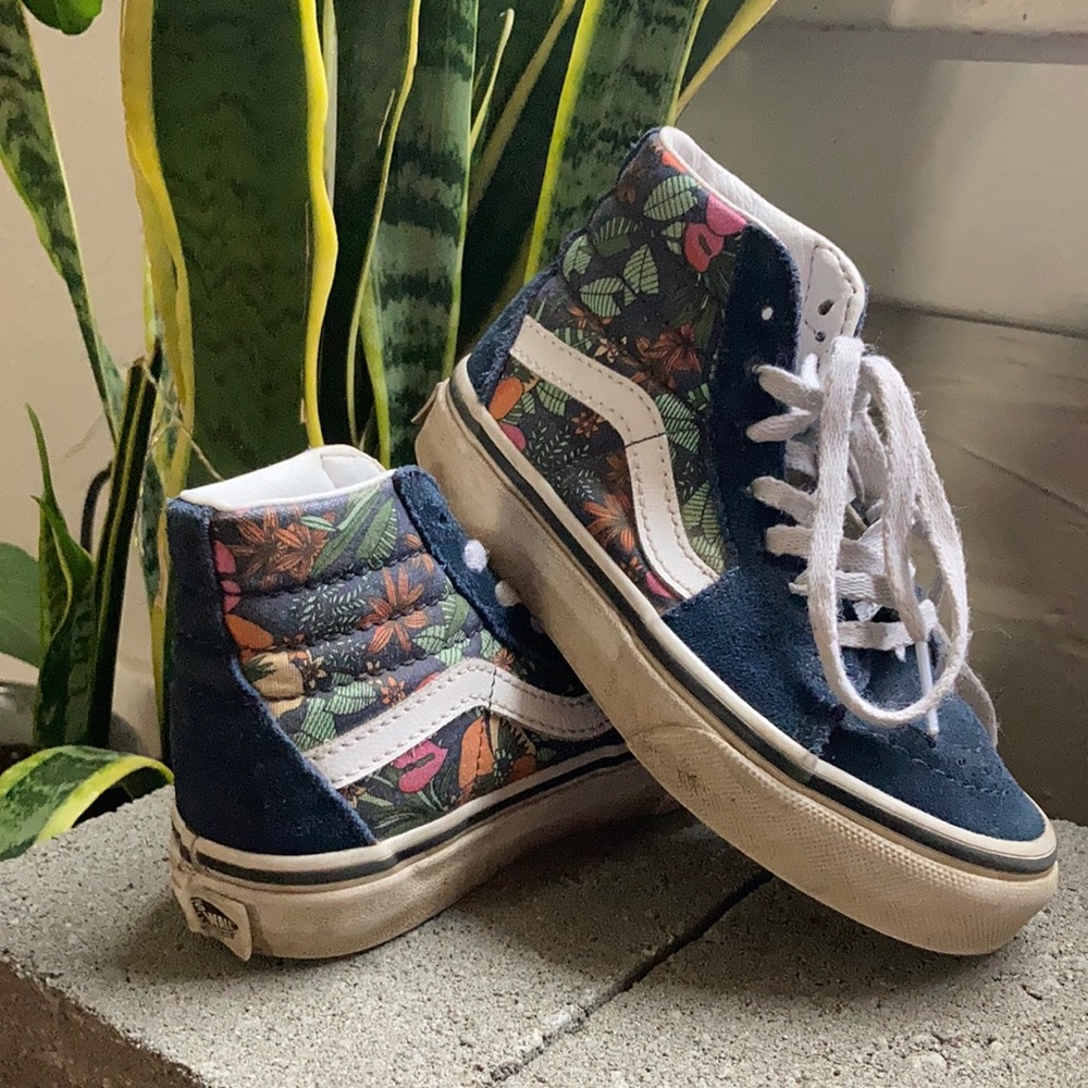 Toddler Girls Floral Hi-Top Vans